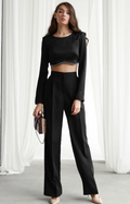 Dames Hoge Taille Wijde Pijpen Broek – Isabella