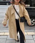 Dames Oversized Suède Trenchcoat Lichtgewicht – Amelia