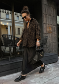 Dames luipaardprint shacket met knopen en preppy stijl – Naomi