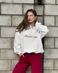 Dames oversized zip-up sweatshirt met kraag – Emma