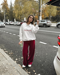 Dames oversized zip-up sweatshirt met kraag – Emma