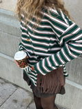 Dames oversized gestreepte top met lange mouwen – Eva