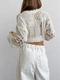 Hoge taille witte broek met rechte pijpen – Sophie