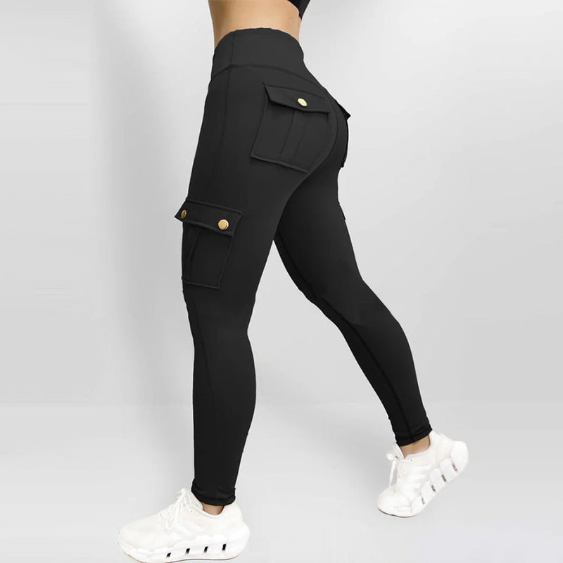 Dames sportleggings met zakken en hoge taille – Zoë