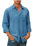 Casual Katoen Linnen Shirt met Knopen voor Heren – Bram