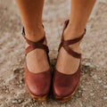 Elegante dames wedge schoenen met enkelband - Elise
