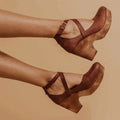 Elegante dames wedge schoenen met enkelband - Elise