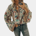 Bloemenpatroon Blouse met Flirty Stijl – Amara
