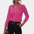 Effen Blouse met Elegante Pasvorm – Noa