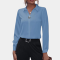 Effen Blouse met Elegante Pasvorm – Noa