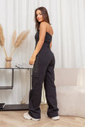 Cargo dames jumpsuit met wijde pijpen en pasvorm – Noraya