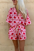 Zomerse dames set met print en oversized pasvorm – Sorella