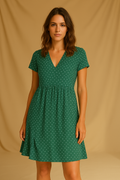 Polkadot Midi-Jurk met A-lijn voor Dames – Juliette