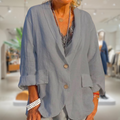 Dames zomerjas linnen licht stijlvol comfortabel – Linaya