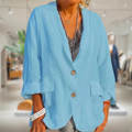 Dames zomerjas linnen licht stijlvol comfortabel – Linaya