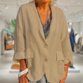 Dames zomerjas linnen licht stijlvol comfortabel – Linaya
