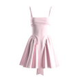 Mini Jurk met Roze Strik – Emi