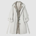 Lange windbreaker met contrasterende kraag voor dames – Sofie