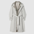 Lange windbreaker met contrasterende kraag voor dames – Sofie