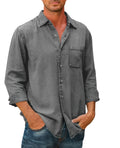 Casual Katoen Linnen Shirt met Knopen voor Heren – Bram