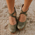 Elegante dames wedge schoenen met enkelband - Elise