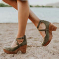 Elegante dames wedge schoenen met enkelband - Elise