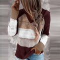 Patchwork Sweater met Capuchon en Kleurrijk Design – Emma