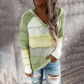 Patchwork Sweater met Capuchon en Kleurrijk Design – Emma