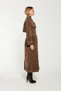 Dames trenchcoat suède stijlvol getailleerd herfstjas – Mila