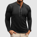 Heren shirt met lange mouwen en knoopdetails – Victor