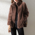 Dubbelzijdige warme jas met fleece en stijl - Eva