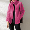 Dubbelzijdige warme jas met fleece en stijl - Eva