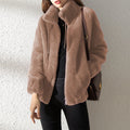 Dubbelzijdige warme jas met fleece en stijl - Eva