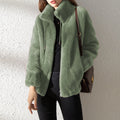 Dubbelzijdige warme jas met fleece en stijl - Eva
