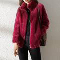 Dubbelzijdige warme jas met fleece en stijl - Eva
