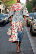 Elegante bloemenjurk voor dames met vloeiend design – Sophie