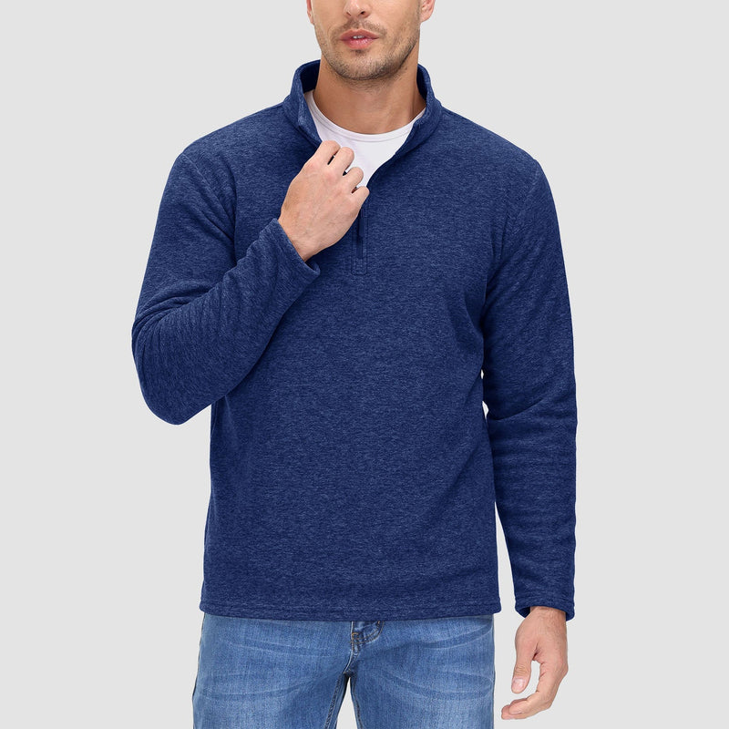 Heren fleece quarter-zip shirt met lange mouwen – Simon