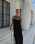 Halter Maxi Jurk met Vloeiende Pasvorm voor Zomer - Elina