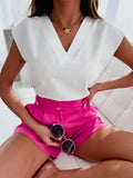 Zomerblouse met V-hals voor dames – Marleen
