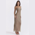 Glitter Maxi Jurk met Pailletten en Smalle Schouderbandjes – Stella