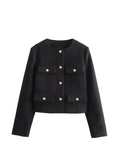 Elegante damesblazer met metalen knopen – Isabelle