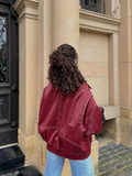 Dames vintage leren jas met contraststiksels – Valentina