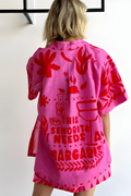 Zomerse dames set met roze print en comfort – Fianna