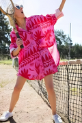 Zomerse dames set met roze print en comfort – Fianna