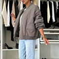 Trendy gevoerd dames bomberjack – Sophie