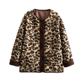 Dames fleece winterjas panterprint warm en trendy – Nayla