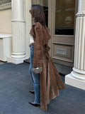Chique lange trenchcoat met urban look – Sophie