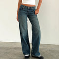 Dames wide leg jeans high waist comfortabel en trendy – Selira