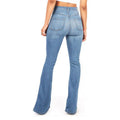 Flared jeans hoge taille stretch dames – Camille