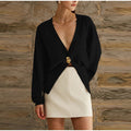 Elegante lange mouw cardigan met gouden knopen - Sophie
